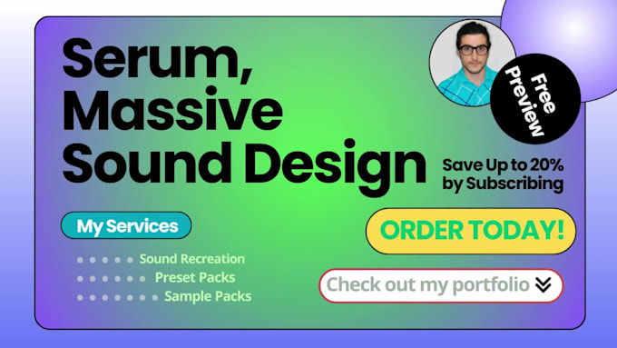 create presets serum, diva, massive, sylenth1 etc