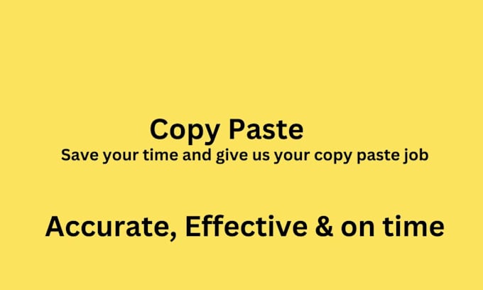 Do copy paste for you by Ataul_haq | Fiverr