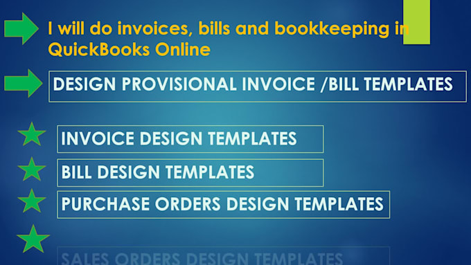 do invoices, bills, and bookkeeping using quickbooks online