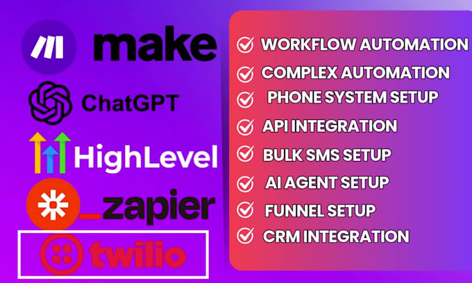 gohighlevel saas kajabi, twilio, clickfunnels make com automation zapier, expert