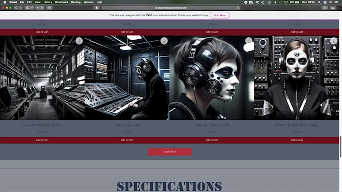 design wix sites, music podcast focused