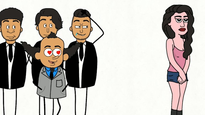 do stick man animation video with mood impreshion