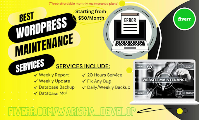 do monthly wordpress website maintenance