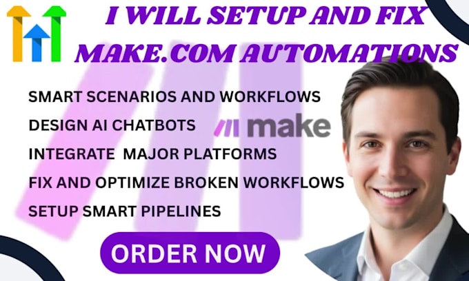 be your make com expert for automation, scenario design, and API integration