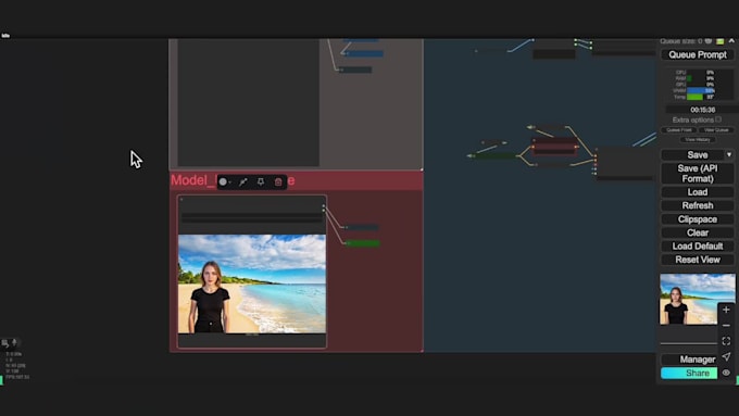 teach ai influencer workflows and pipelines using comfyui