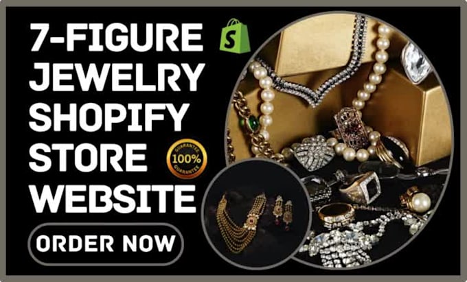 design jewelry rings wristwatch necklace earrings bracelet shopify store website