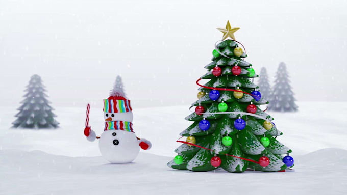 create professional Chrismtas with Snow man
