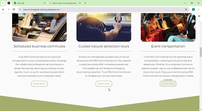 design chauffeur service website, limousine website, taxi booking website