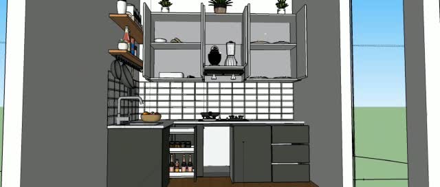 Draw the interior of the kitchen by Risalfaisal | Fiverr