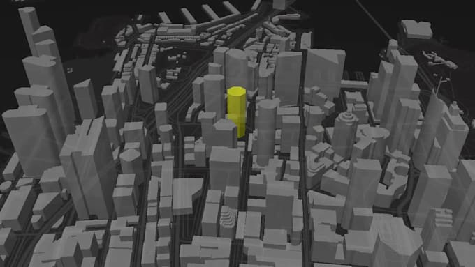 make interactive 3d buildings web map with animated elements