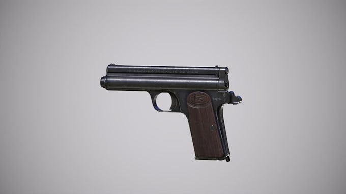 Model a low poly, realistic 3d weapon asset for video games by ...