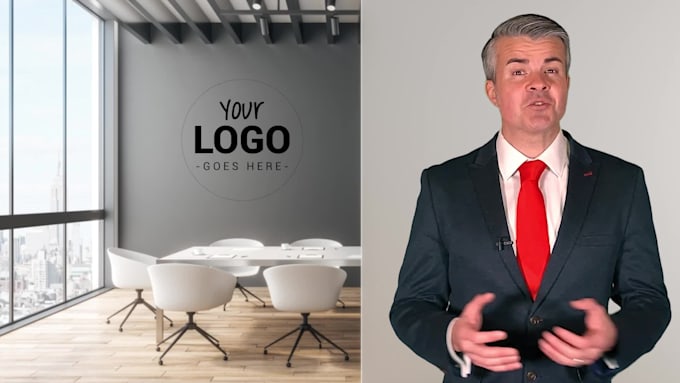 be your spokesperson or presenter with an office background