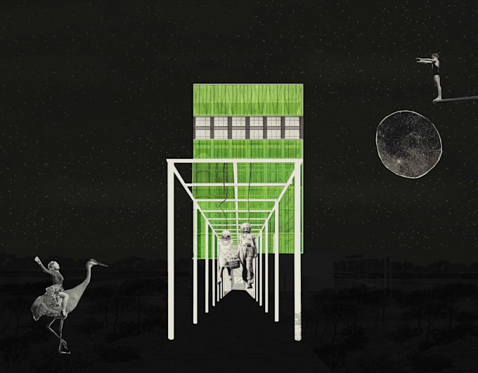 do post architectural visualisation collage for your project