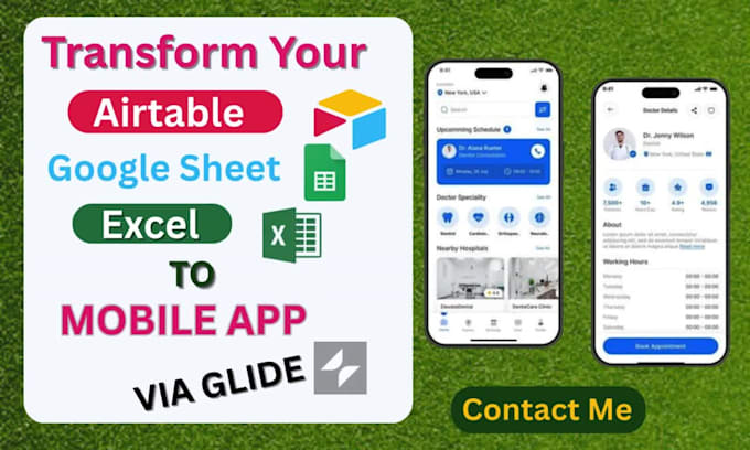 build mobile apps with airtable database, adalo, glide, appsheet, and softr