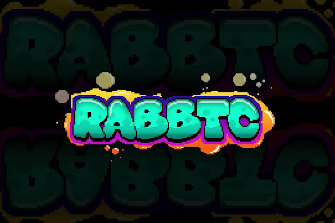 create lettering or graffiti in pixel art style