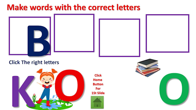 make a powerpoint game to introduce animals and birds