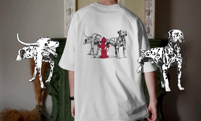 drawn vintage illustration for tshirt or print you need