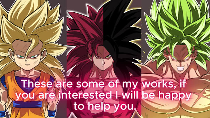 draw you a dragon ball z cartoon