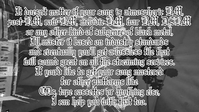 master your black metal song