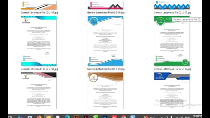 design business letterhead or headed paper