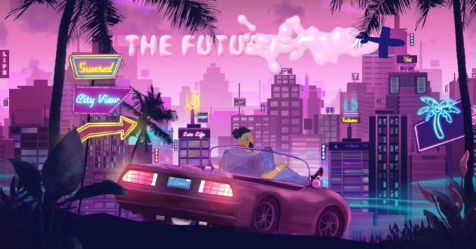 create futuristic animated gifs nft art