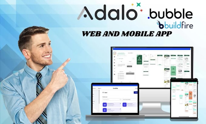 do bubble adalo bubble io website buildfire flutterflow web saas mvp mobile app