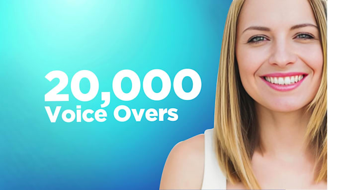 record a professional american female voice over in english