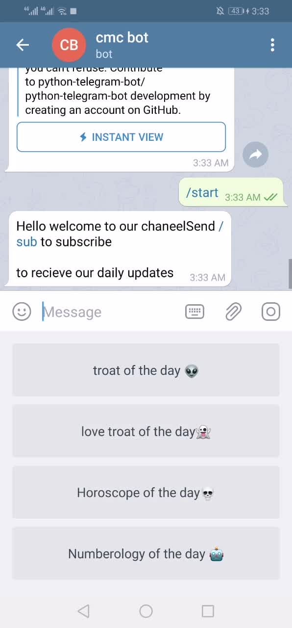 create own telegram bot