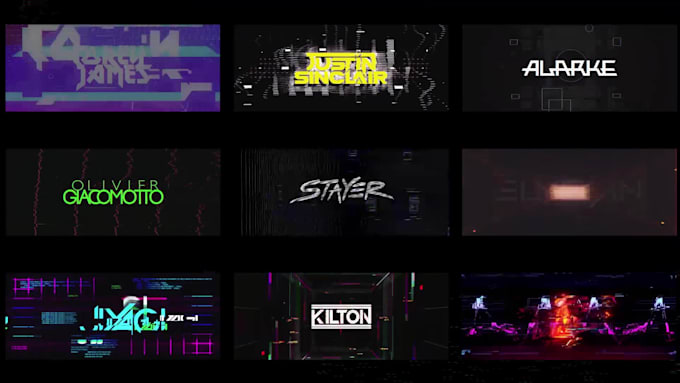do glitched dj logo visuals for gigs, inside 9 scenes