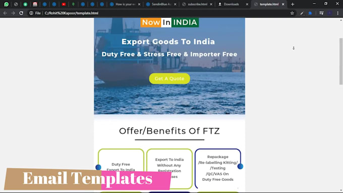 setup any email marketing account and make automation