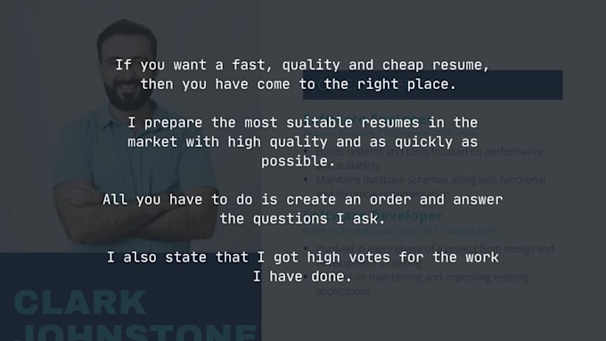 make you a fast, cheap and professional resume