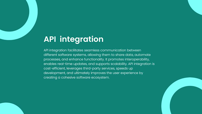 create or fix custom backend development and API integration services