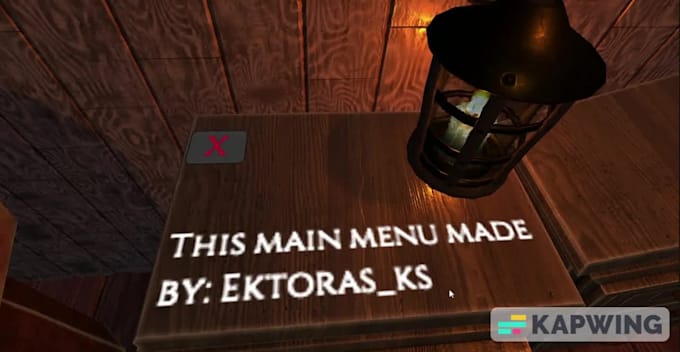 make a main menu for your game