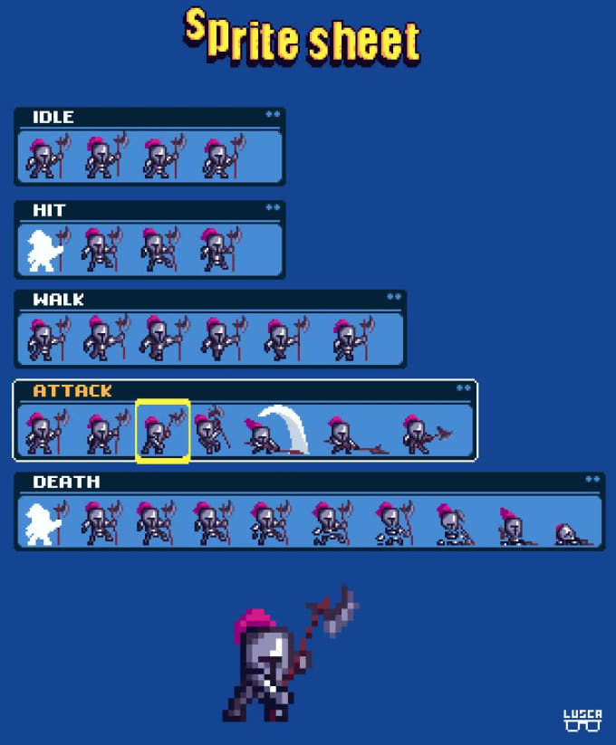 for hire] open pixel art commission, can do sprite sheet for game