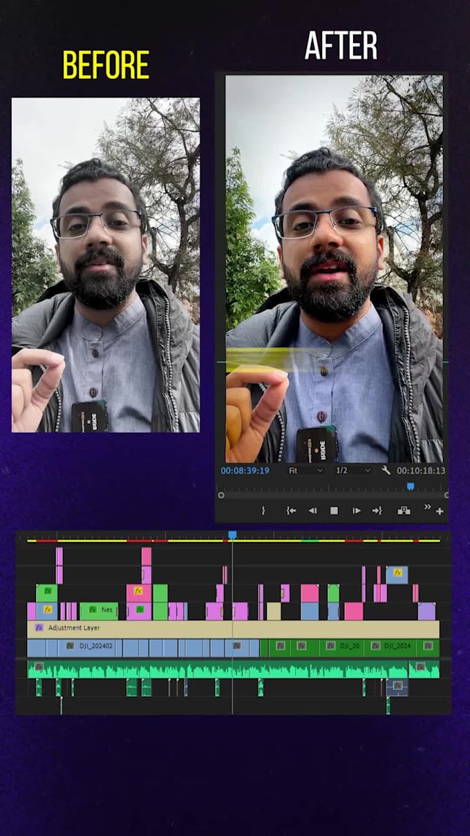 do short video editing for social media