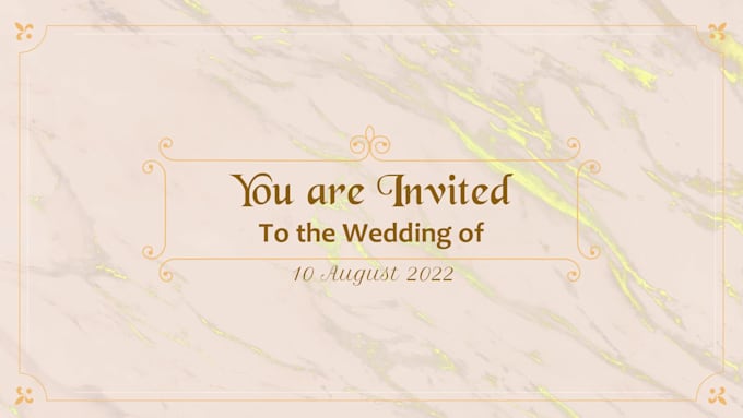create a classic elegant wedding invitation video