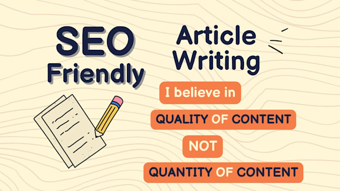 write unique and plagiarism free SEO friendly articles