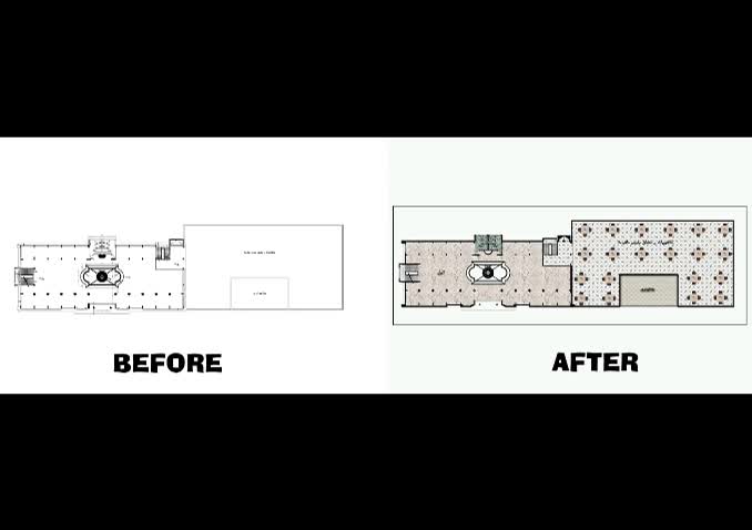 draw 2d masterplan, landscape plan and photoshop rendering
