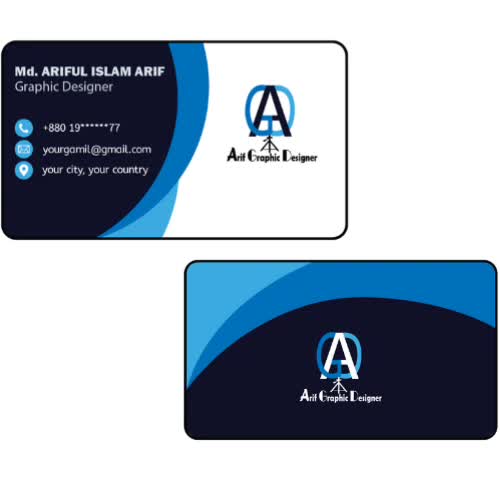 design a modern double sided business card