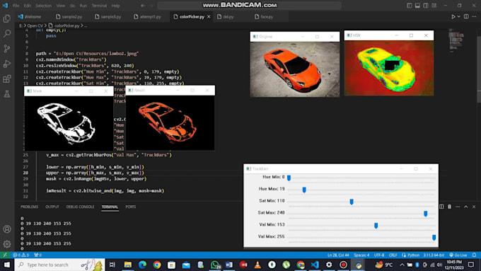 Effectuez vos tâches ou projets opencv en utilisant la programmation python