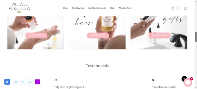 design skincare shopify store cosmetics website beauty dropshipping store