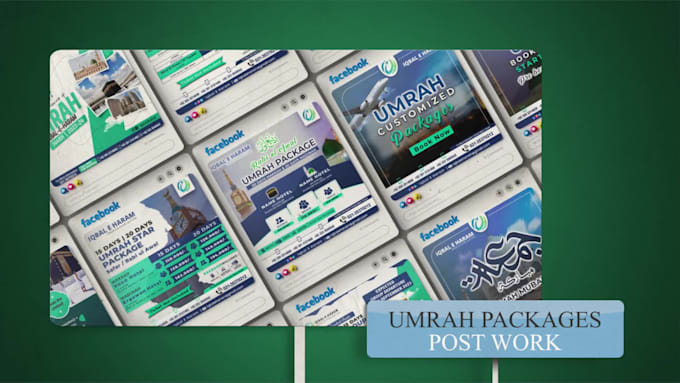 create modern islamic flyer, mosque poster and social media design