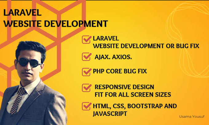 do laravel web development with front end and deployment optional lamp stack