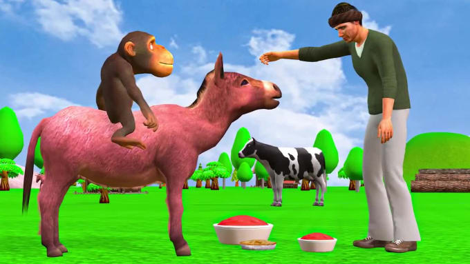 Create 3d animation stories humans with animals by Tabassum786 | Fiverr