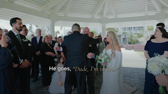 do cinematic wedding video editing with dialog led storytelling