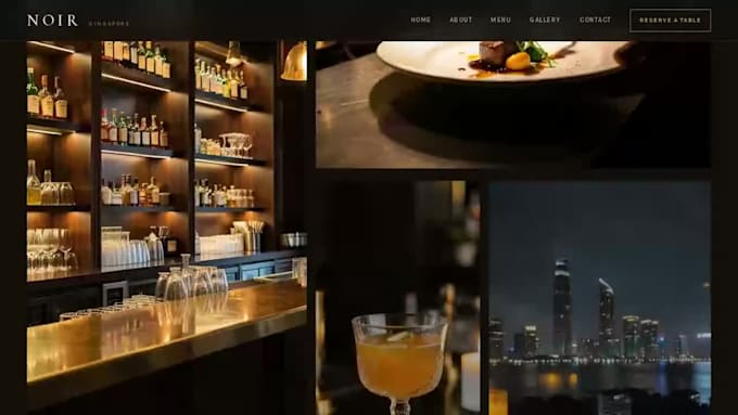 design and develop a luxury restaurant website