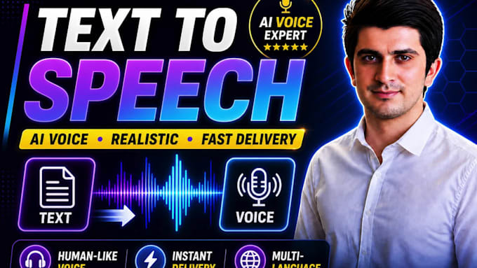 record a natural human voice over from your text script