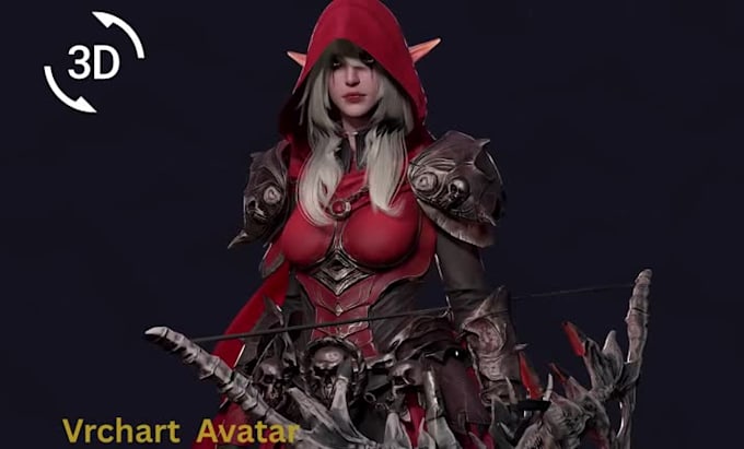 create custom vrchat avatar 3d model, furrry avatar,  vr character