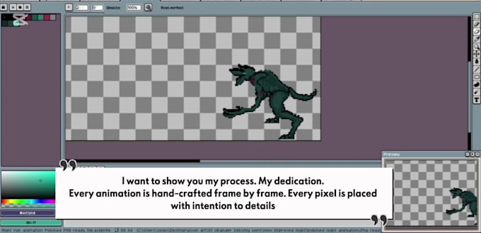 create pixel art character sprites and animations for your game