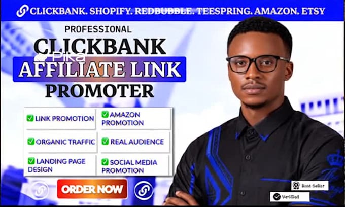 do clickbank affiliate, redbubble, and teespring link promotion